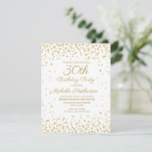 Witte Gouden Diamant Glitter Vrouwen 30e Verjaarda Kaart (Staand voorkant)