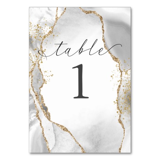 Witte, gouden en grijze, gerooide Kaart (Achterkant)