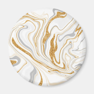 Witte, gouden en grijze marmer zoals zwembroeken V Magneet