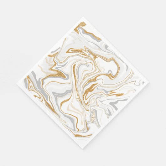 Witte, gouden en grijze marmer zoals zwembroeken V Servet (Hoek)