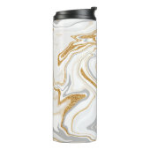Witte, gouden en grijze marmer zoals zwembroeken V Thermosbeker (Gedraaid links)
