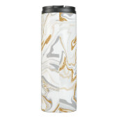 Witte, gouden en grijze marmer zoals zwembroeken V Thermosbeker (Achterkant)