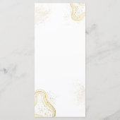 Witte, gouden en groene bloemen abstract menu (Achterkant)