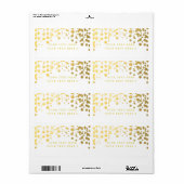 Witte & Gouden Folie Confetti Modern Pakketetiket Etiket (Full Sheet)