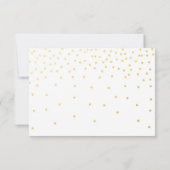 Witte & Gouden Folie Confetti Stippen Trouw RSVP K (Achterkant)