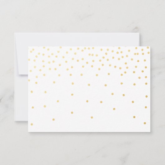 Witte & Gouden Folie Confetti Stippen Trouw RSVP K (Achterkant)