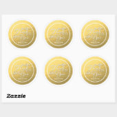 Witte & Gouden Folie DANK U Type Bruiloft Sticker (Vel)