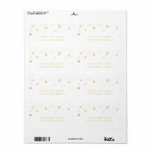 Witte & Gouden Folie Moderne Stippen Party Pakket  Etiket (Full Sheet)