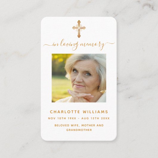 Witte gouden fotografiespas visitekaartje (Voorkant)