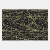 Witte Gouden Glam Glitzy Verjaardag Inpakpapier Vel (Voorkant 2)