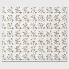 Witte gouden glitter laat kerst sneeuwen cadeaupapier