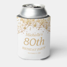 Witte Gouden Glitter Verrassing 80ste Verjaardag 
