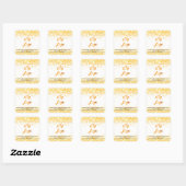 Witte gouden glitters zakelijk logo vierkante sticker (Vel)