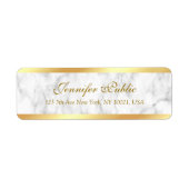 Witte gouden handgeschreven scripttekst legant etiket (Voorkant)