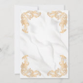 Witte Gouden Hoek Islamitische Moslim Bruiloft Kaart (Achterkant)