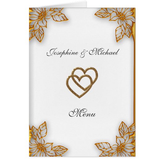Witte Gouden Huwelijksmenu (Voorkant)