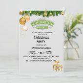 Witte & gouden kerstballen Kerstfeest Kaart (Staand voorkant)