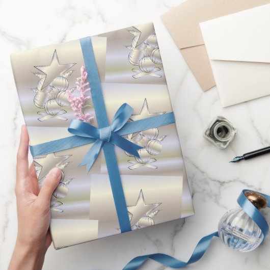 Witte gouden Kerstmis Cadeaupapier (Geschenken)