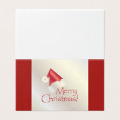 Witte gouden Kerstmis Kaart (Buitenkant ongevouwen)