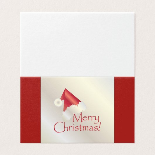 Witte gouden Kerstmis Kaart (Buitenkant ongevouwen)