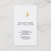 ** WITTE Gouden Maan Sterren Mystieke Maan Luna Visitekaartje (Achterkant)