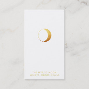 ** WITTE Gouden Maan Sterren Mystieke Maan Luna Visitekaartje