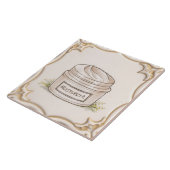 Witte & Gouden Moisturizer Container Grappige Badk Tegeltje (Zijkant)