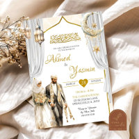 Witte Gouden Moslim Baraat Huwelijksceremonie