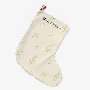 Witte Gouden Muzieknoten Kerstmis Grote Kerstsok
