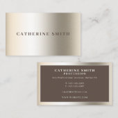 Witte gouden nevel metallische textuur visitekaartje (Voorkant / Achterkant)