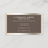 Witte gouden nevel metallische textuur visitekaartje (Achterkant)