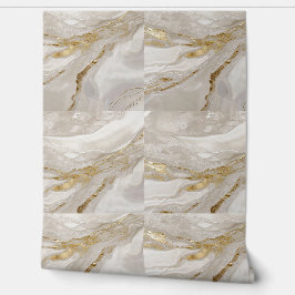Witte Gouden Pleistertegels Behang