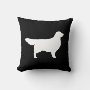 Witte Gouden Retriever Silhouet Kussen