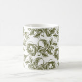 Witte gouden Roos Etching Koffie Mok (Center)