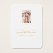 Witte gouden sierjuwelen, fotokaart visitekaartje (Achterkant)