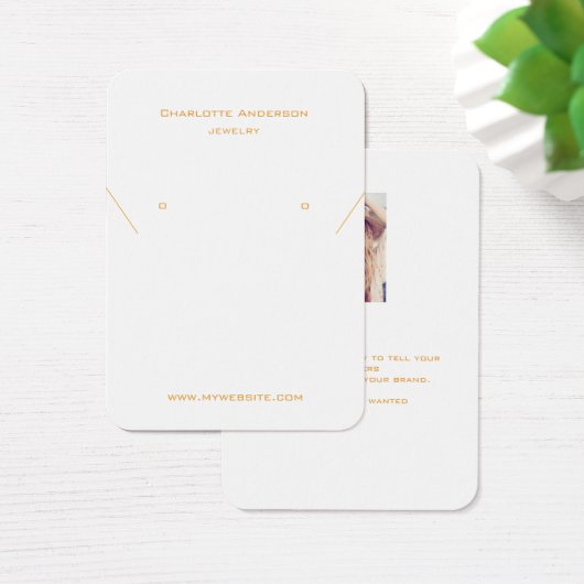 Witte gouden sierjuwelen, fotokaart visitekaartje (Bureau)