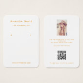 Witte gouden sierjuwelen QR-beeldschermkaart Visitekaartje (Voorkant /achterkant)