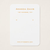 Witte gouden sierjuwelen QR-beeldschermkaart Visitekaartje (Voorkant)