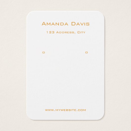 Witte gouden sierjuwelen QR-beeldschermkaart Visitekaartje (Voorkant)