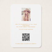 Witte gouden sierjuwelen QR-beeldschermkaart Visitekaartje (Achterkant)