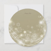 Witte Gouden Sneeuwvlok Vakantie Winterfeest Kaart (Achterkant)