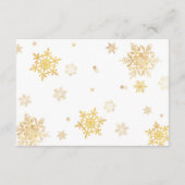 Witte gouden snowflake kerstboeken voor baby Encl Informatiekaartje (Achterkant)