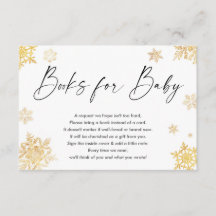 Witte gouden snowflake kerstboeken voor baby Encl