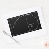 Witte Gouden Spiraal Rechthoekige Sticker (Envelop)