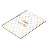 Witte gouden sterren schitteren helder notitieboek (Linkerzijde)