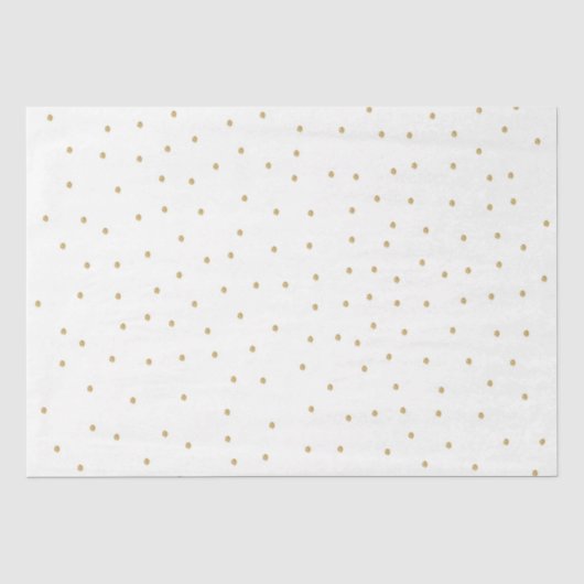 Witte Gouden Stippen Aquarel Bosdieren Tissuepapier (Voorkant)