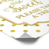 Witte gouden Stippen Babies zijn zoete favoriete b Poster (Hoek)