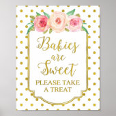 Witte gouden Stippen Babies zijn zoete favoriete b Poster (Voorkant)