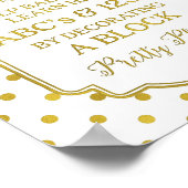 Witte gouden Stippen Decorteren een blokjesspelcod Poster (Hoek)