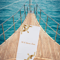 Witte gouden stuurwielen Naam jacht